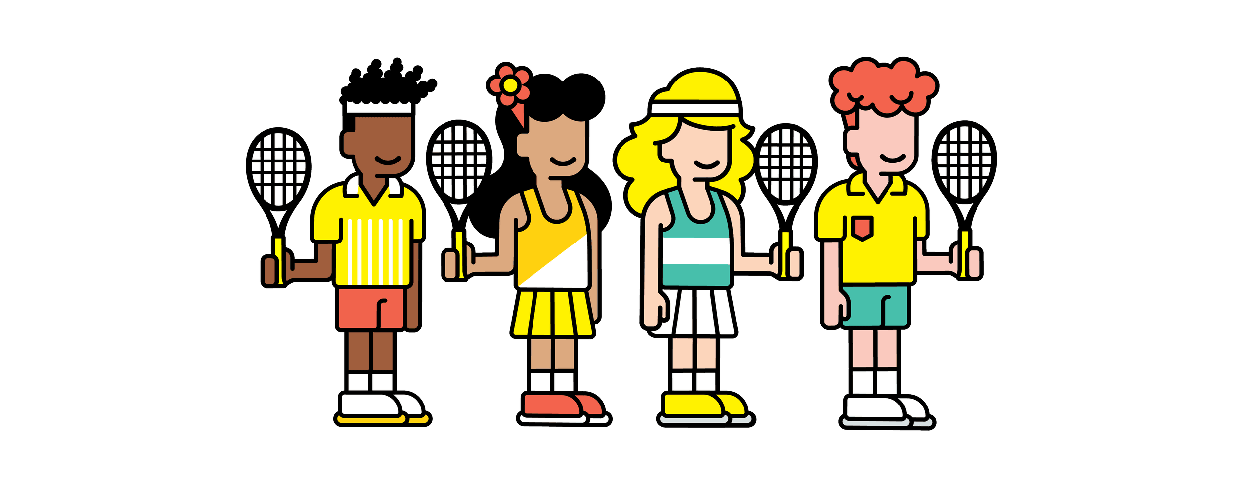 Kids playing tennis